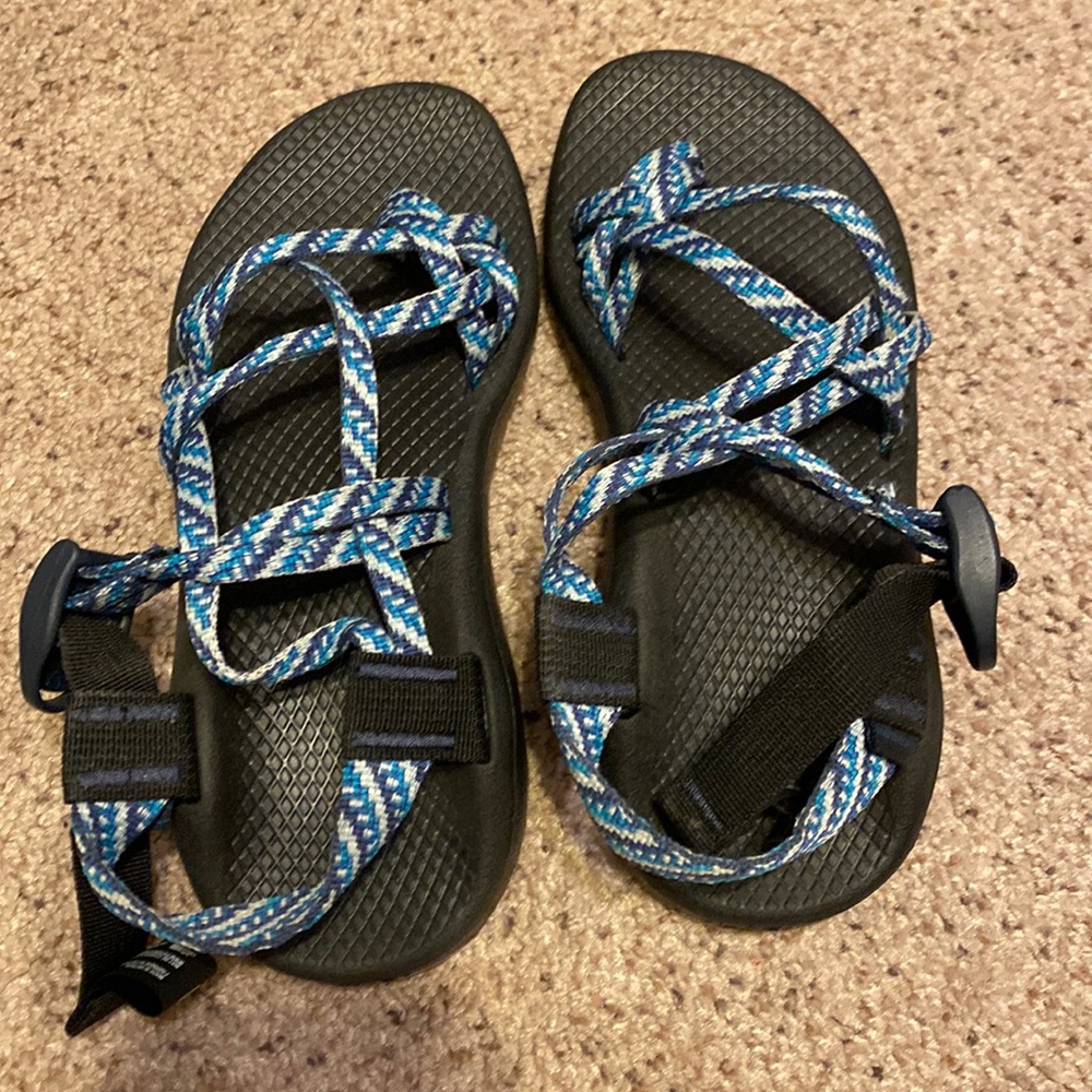 Chaco blue woven sandals.